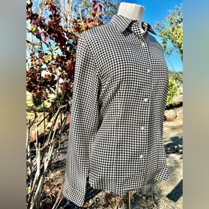 Ralph Lauren Black and White Button Down Silk Shirt